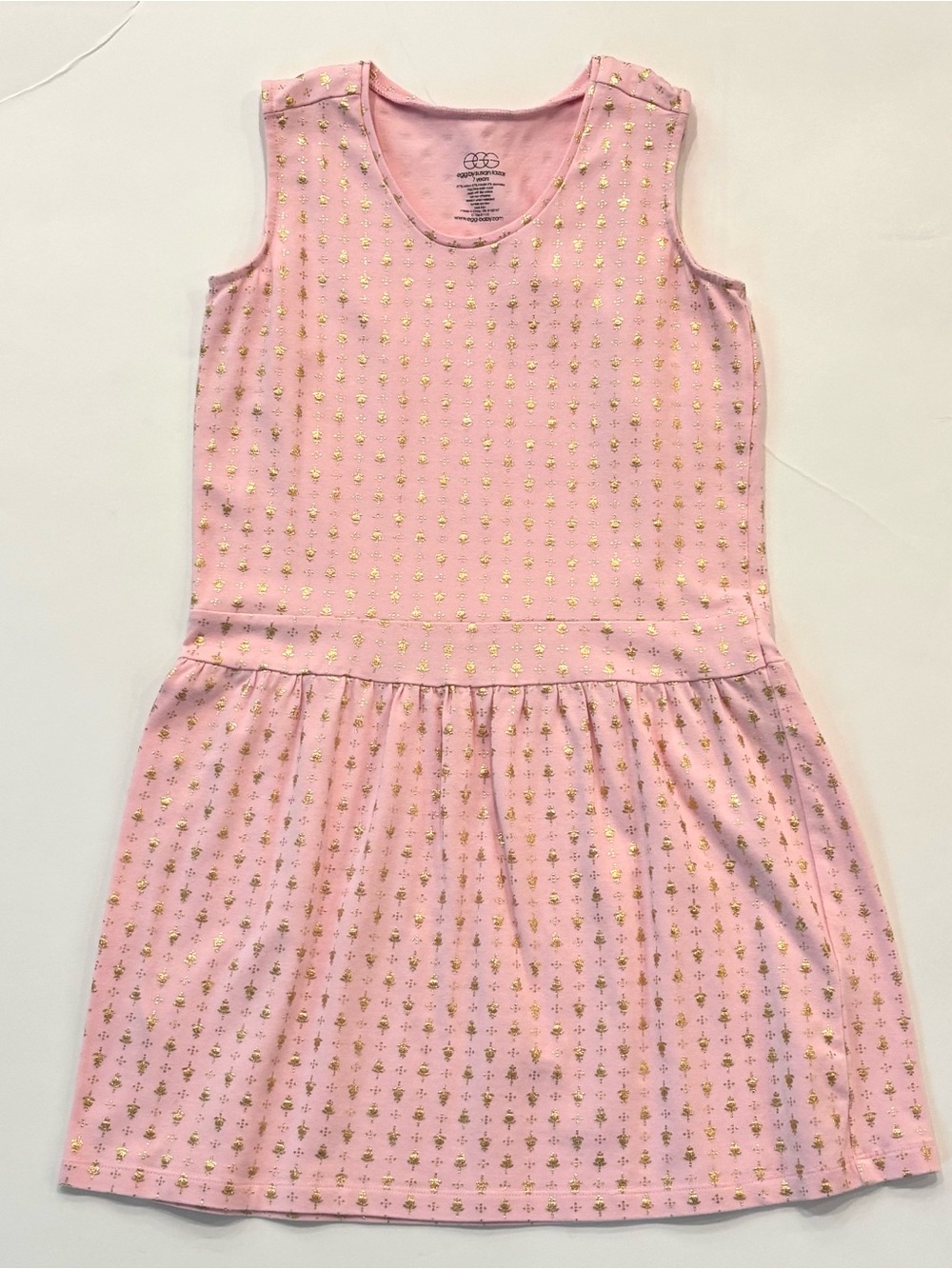 Egg by Susan Lazar Pink and Gold Sleeveless Dress